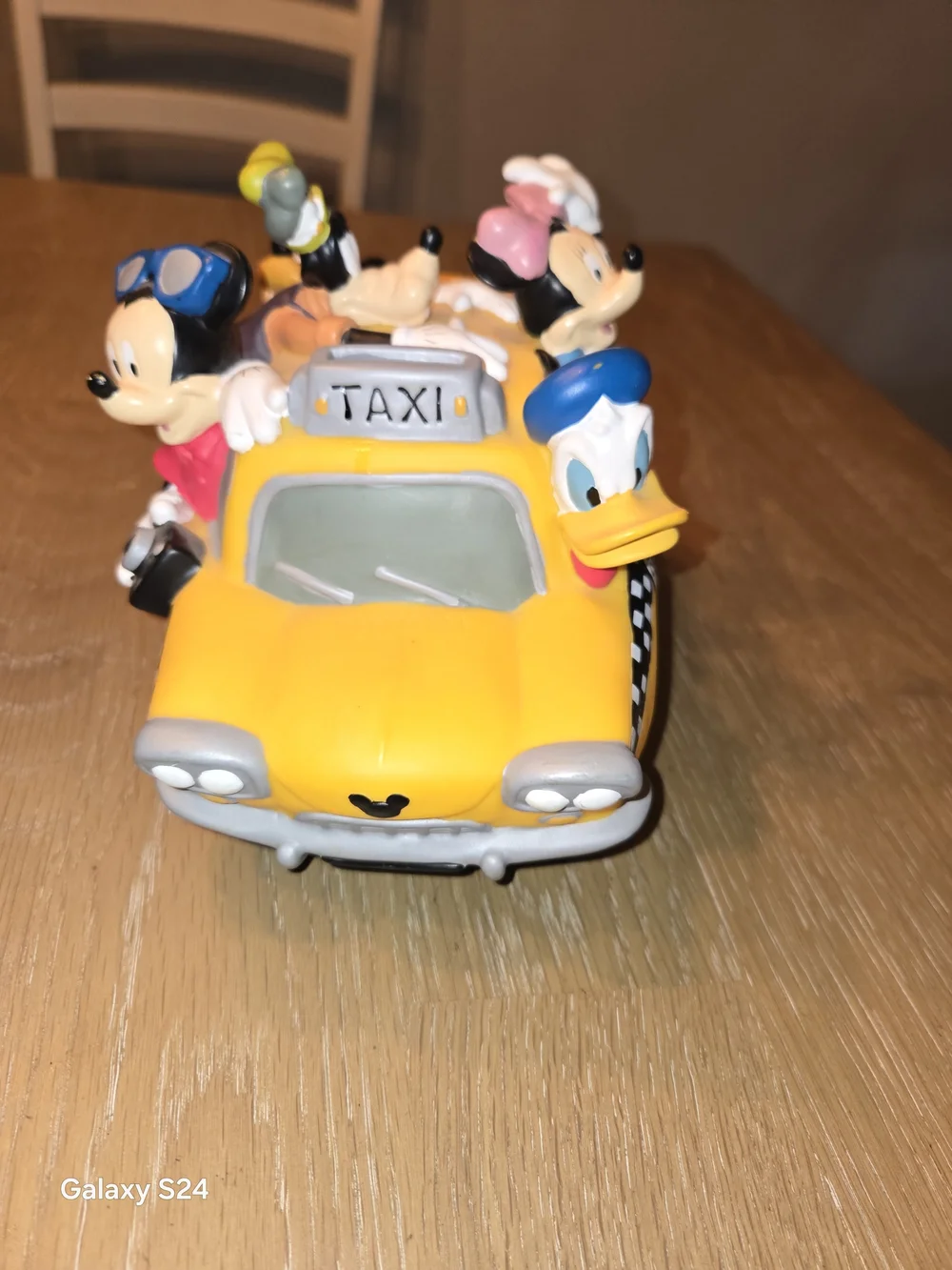 Disney Yellow Taxi Ducky Cab Co. Fab 5 Mickey Piggy Bank